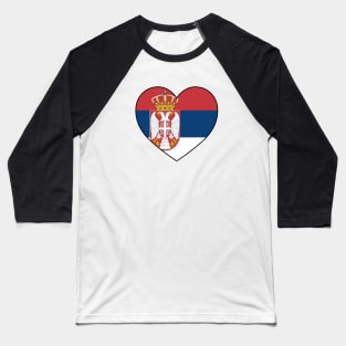 Heart - Serbia Baseball T-Shirt